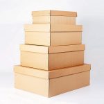 Cajas de cartón con tapa y fondo para zapatos kraft ST1