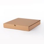 Caja de cartón automontable para pizza
