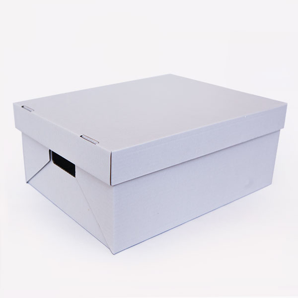 Caja de cartón automontable PACT3 blanca