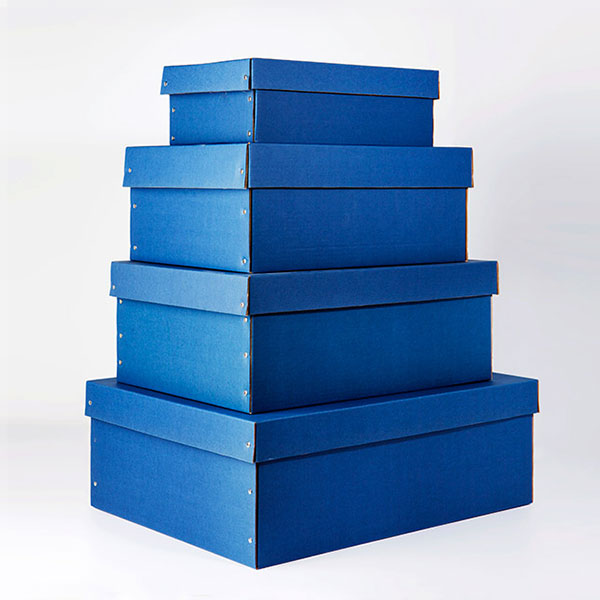 Cajas de cartón con tapa y fondo para zapatos de colores ST2
