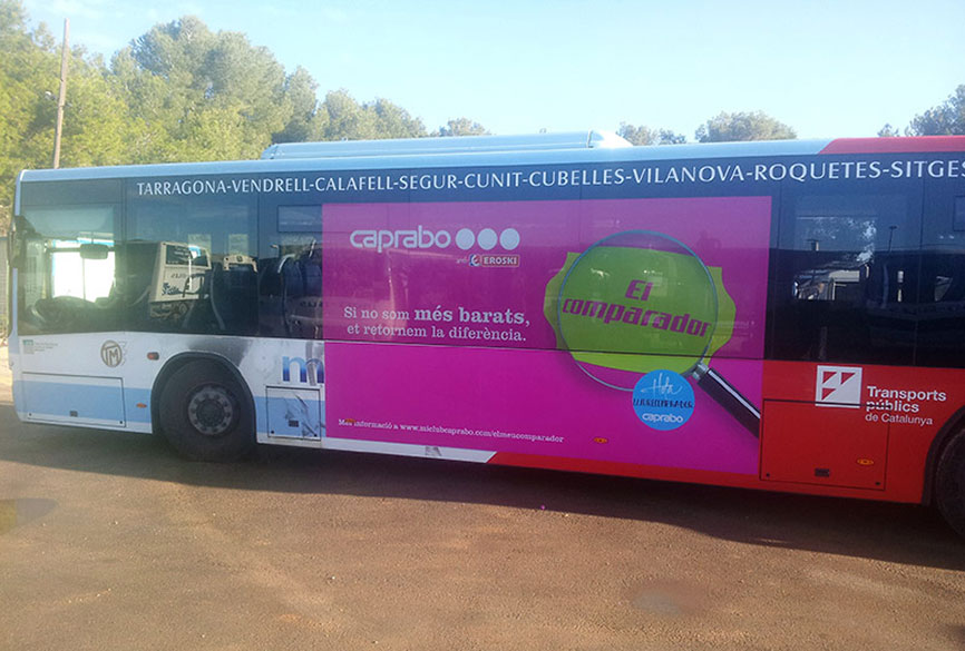 Publicitat Autobus Caprabo