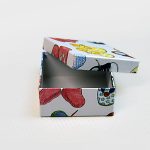 Caja de cartón de regalo cuadrada plana